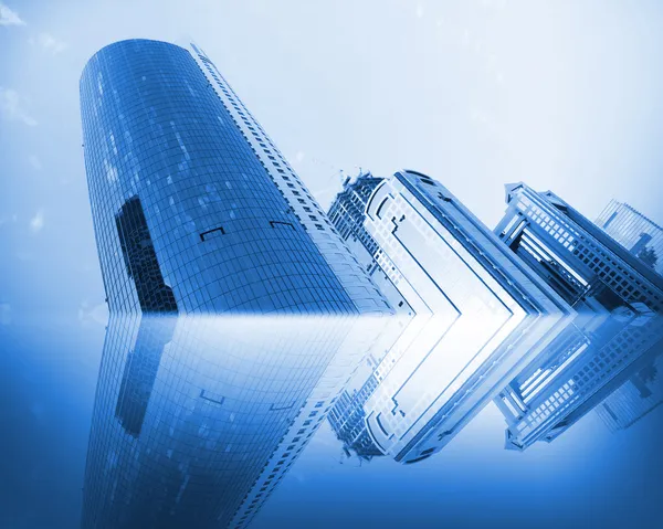 Blue skyscrapers — Stock Photo, Image