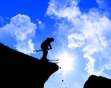 adam kayalara Zıplama