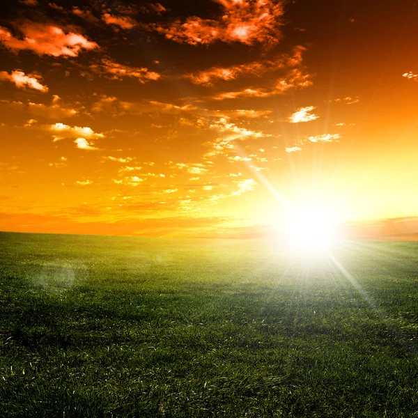 Természeti táj és a naplemente — Stock Fotó
