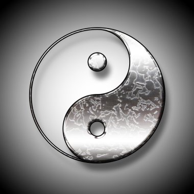 Symbol of yin and yang of the background. clipart