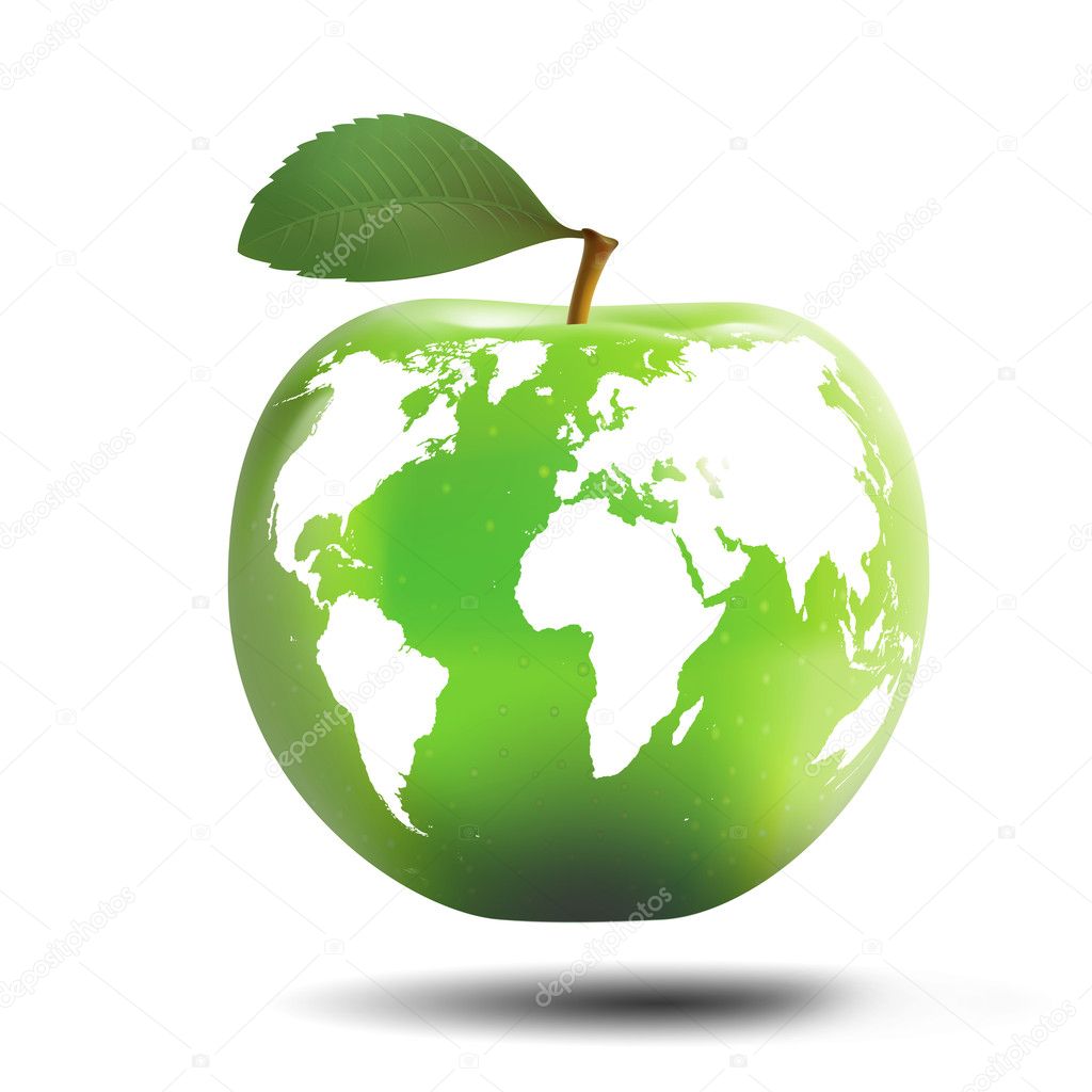 Apple representing earth