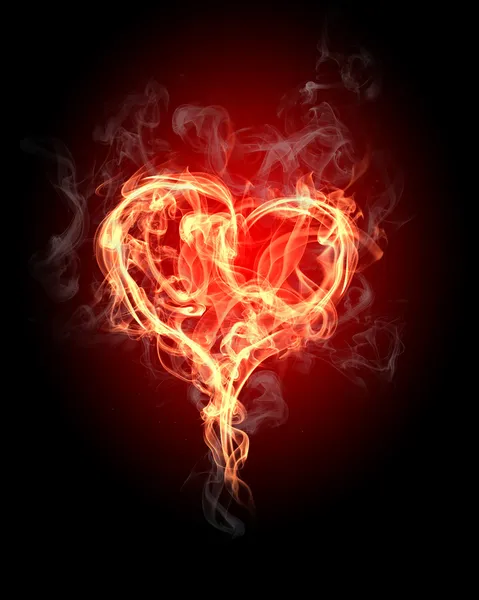 Brennende Herzen — Stockfoto