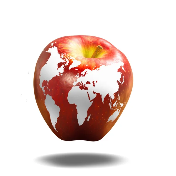 Apple vertegenwoordigen aarde — Stockfoto