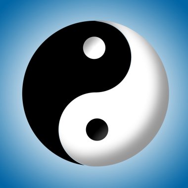 yin ve yang arka plan sembolü.