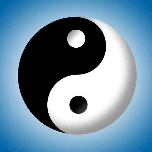 Symbol of yin and yang of the background. — Stock Photo, Image