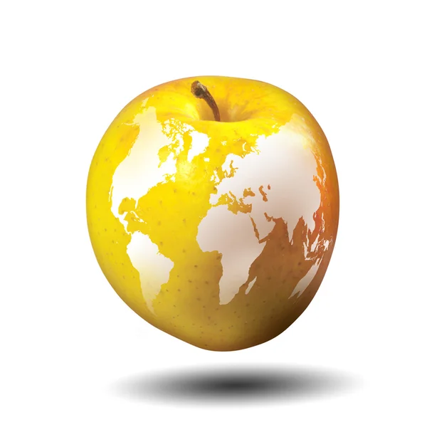 Apfel repräsentiert Erde — Stockfoto