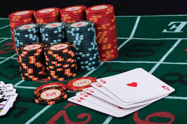 Coloque un jugador de póquer — Foto de Stock