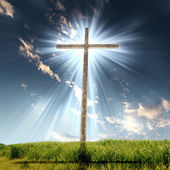 Christian cross against the sky — Stock Photo © SergeyNivens #5795835