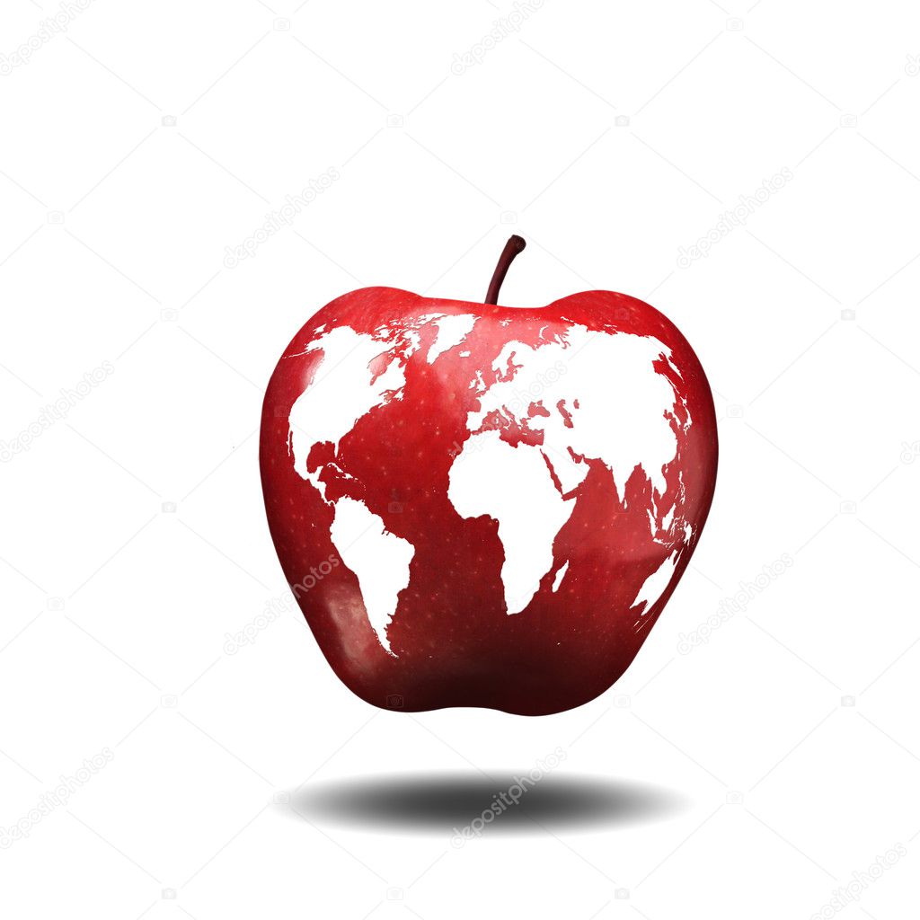 Apple representing earth