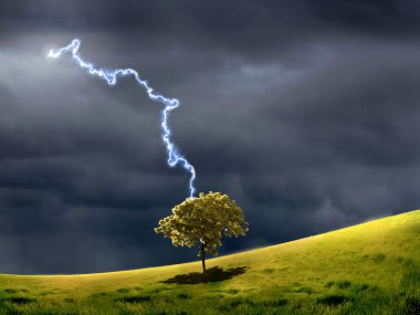 Thunderstorm and lighting clipart