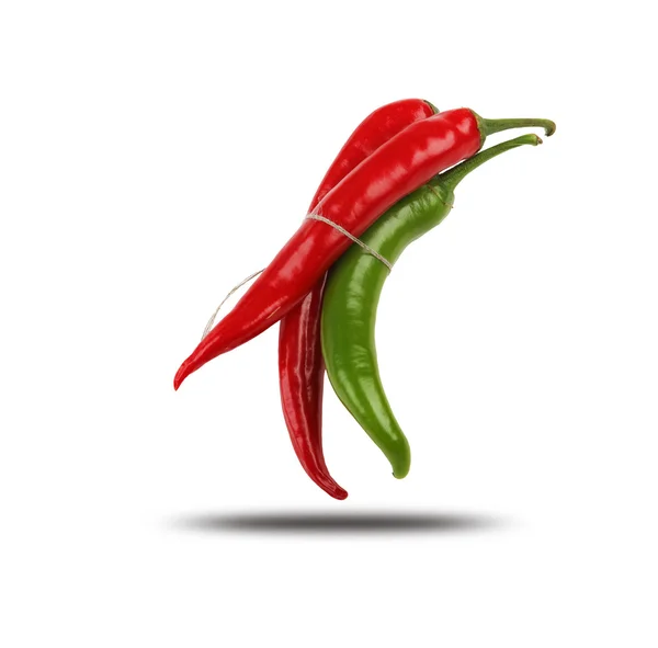 Stock image Bright red and bright green chilli pepper