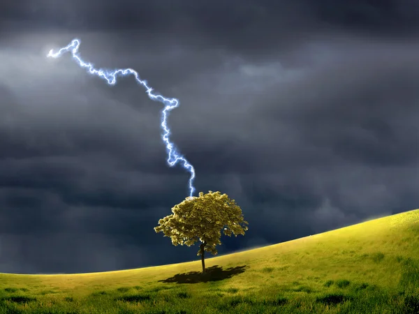 Onweer en verlichting — Stockfoto