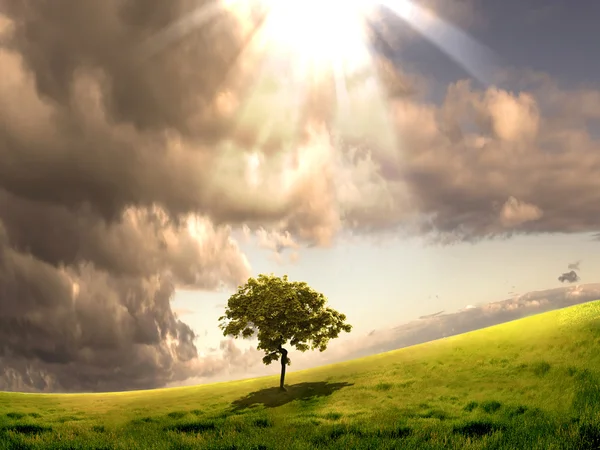 雲と自然風景 — ストック写真