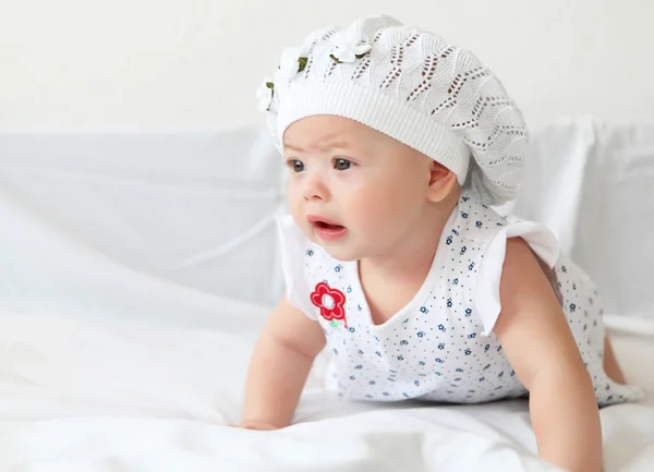 Infant baby in a hat — Stock Photo, Image