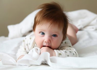 Beautuful redhair infant clipart