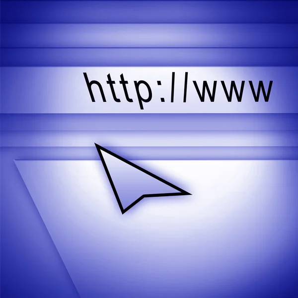 Web page with arrow — Stock Photo, Image