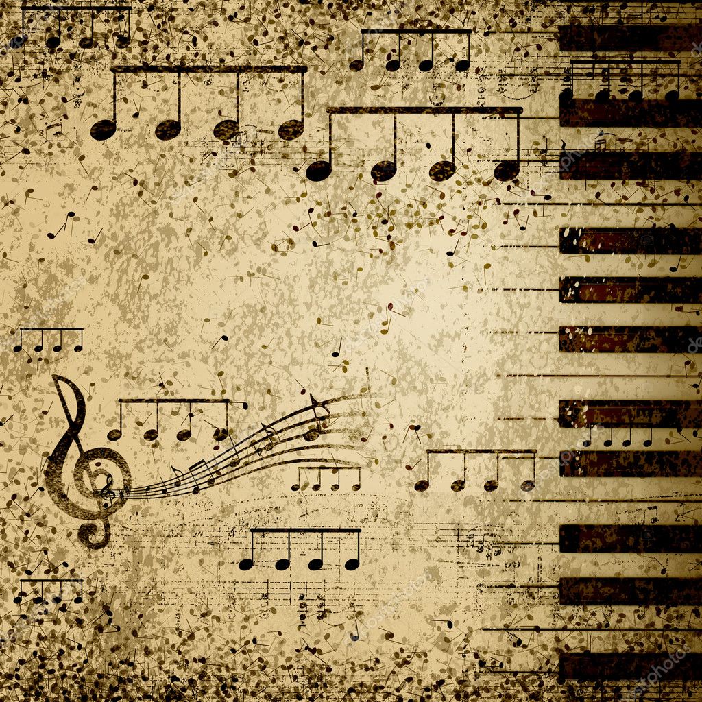 cover old music notes background