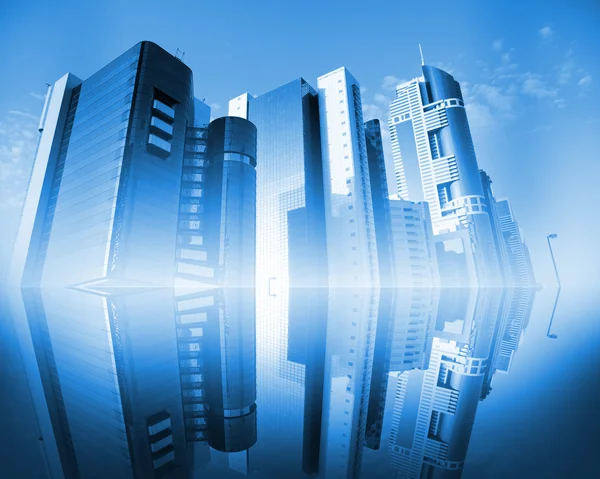 stock image Blue skyscrapers