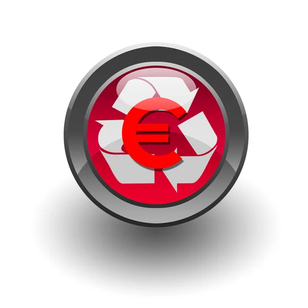 Button with currency symbols — Zdjęcie stockowe