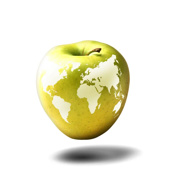Manzana representando tierra — Foto de Stock