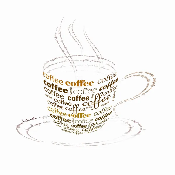 言葉使ったコーヒー カップ — ストック写真