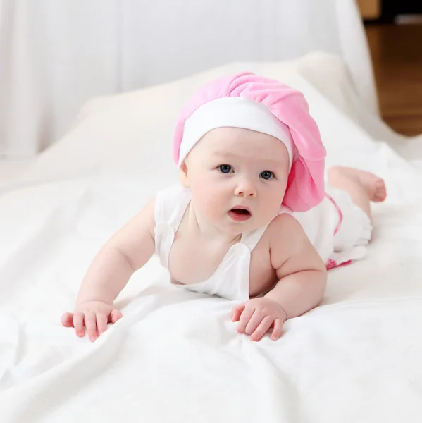 Cute baby in hat — Stock Photo, Image