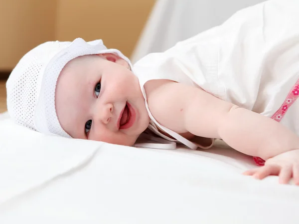 모자에 귀여운 아기 — 스톡 사진