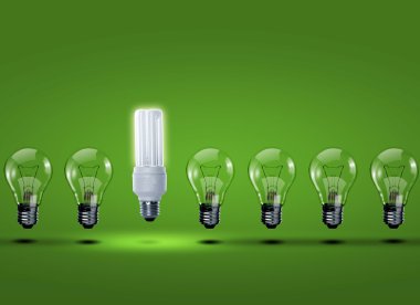 Row of light bulbs clipart