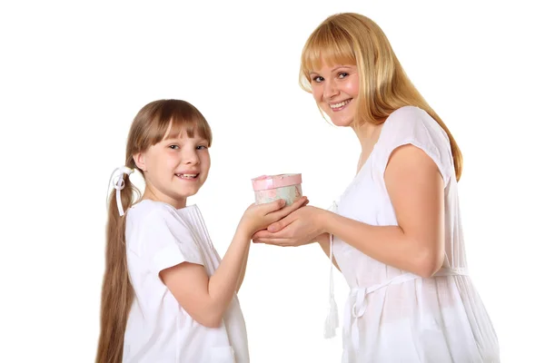 Mother with daughter in studio — Stock Photo, Image