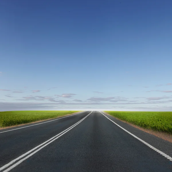 Carretera y horizonte — Foto de Stock