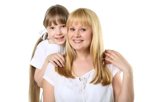 Mother with daughter in studio Stock Image