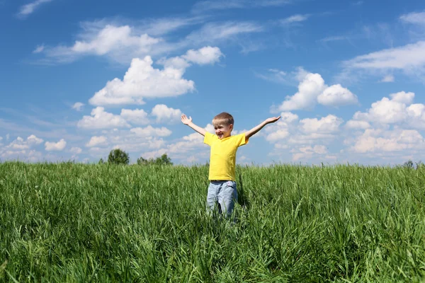 Little boy outdoors Stock Picture