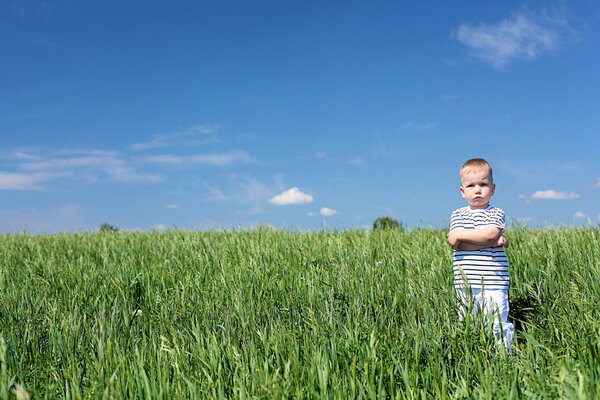 Little boy outdoors
