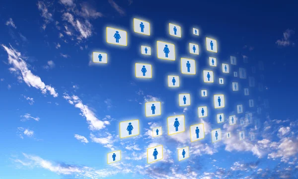 Elements of the social network — Stock Photo, Image