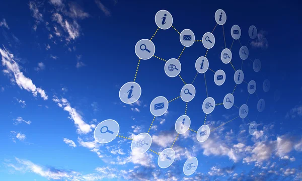 Elementi del social network — Foto Stock