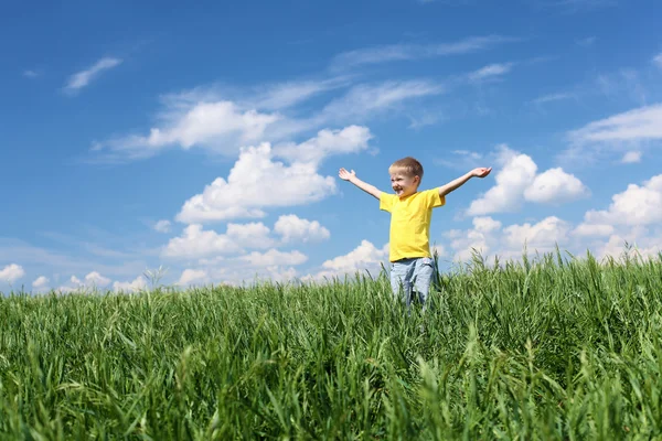 Little boy outdoors Royalty Free Stock Images