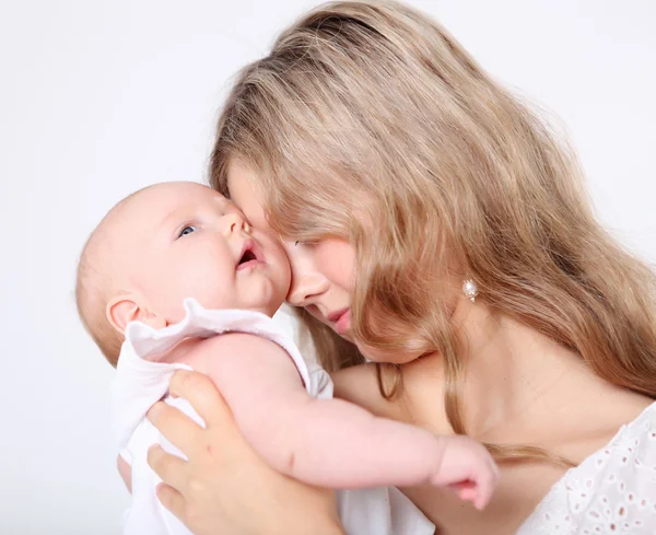 Portrait of a young mother and baby — Stock Photo, Image