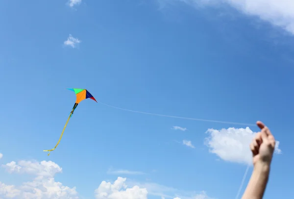 Wind vlieger in de lucht — Stockfoto