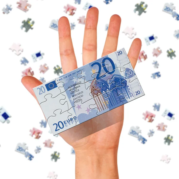 은행권에 대 한 퍼즐의 그림 — 스톡 사진