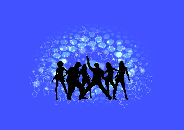 Disco-Tanz und jung — Stockvektor
