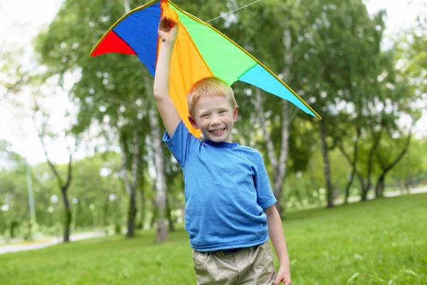 Portrait of a happy boy outdoors — Stock Photo, Image