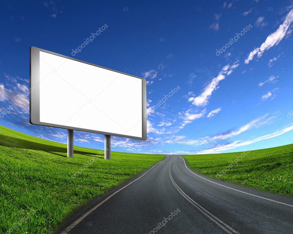 Billboard on the road — Stock Photo © SergeyNivens #6014204