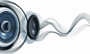 Image of speakerphones and sound clipart