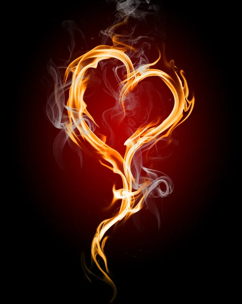 Burning hearts — Stock Photo, Image