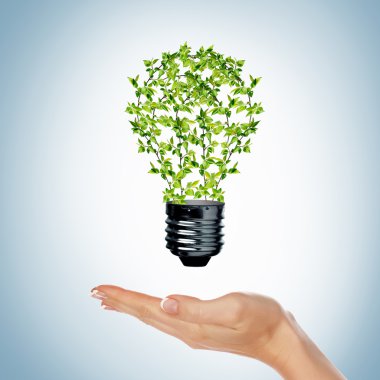 Green bulb clipart