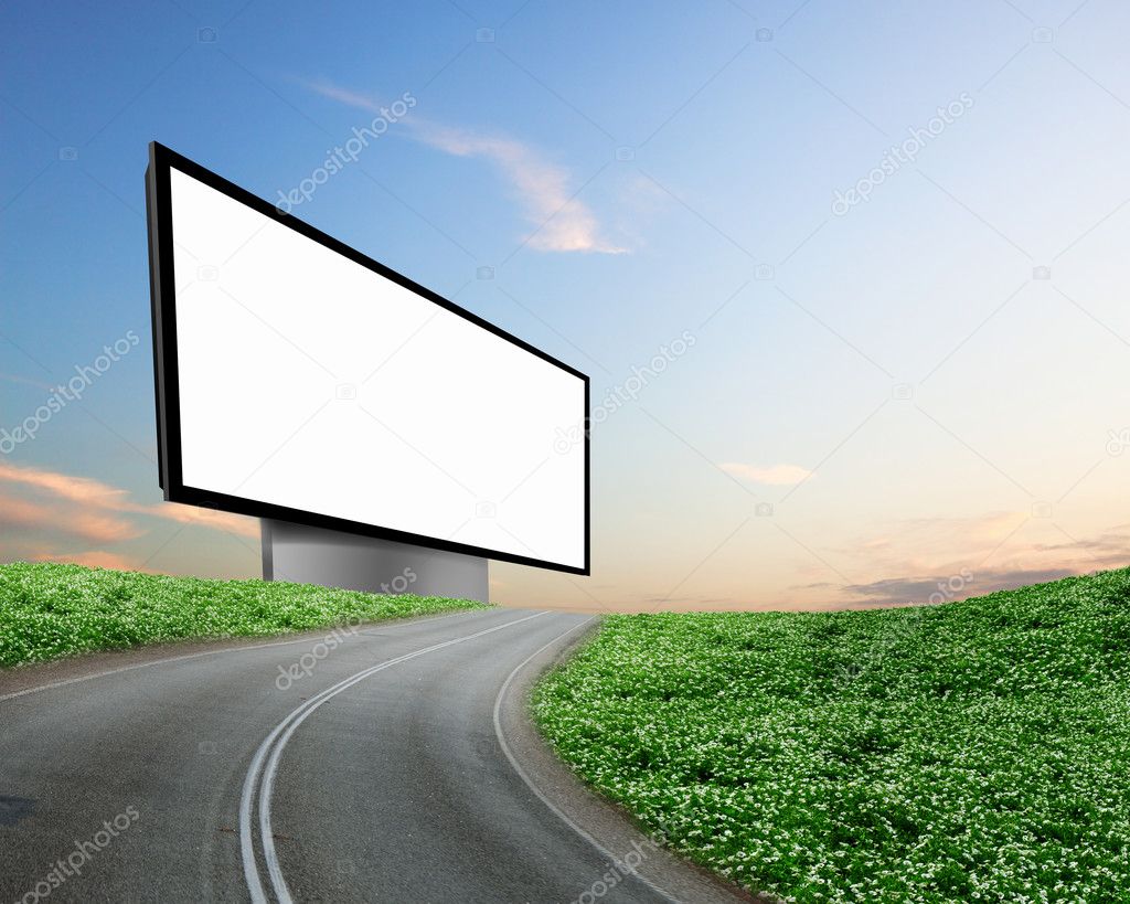 Billboard on the road — Stock Photo © SergeyNivens #6035708