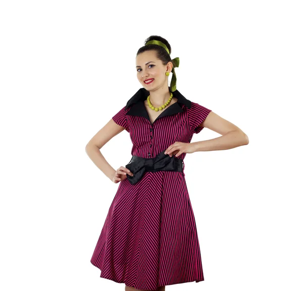Fiatal nő világos színű ruha — Stock Fotó