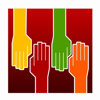 Hands holding each other clipart