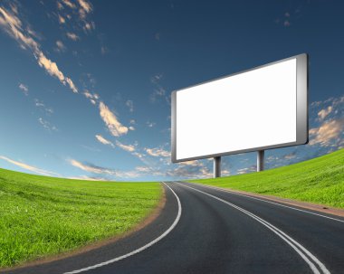 Billboard on the road clipart