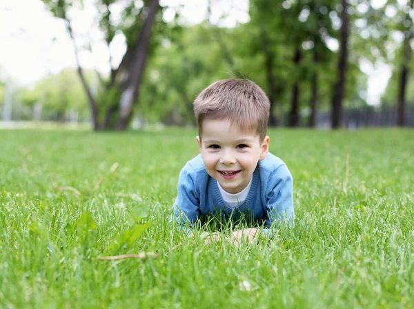 Portrait of a little boy outdoors Royalty Free Stock Images